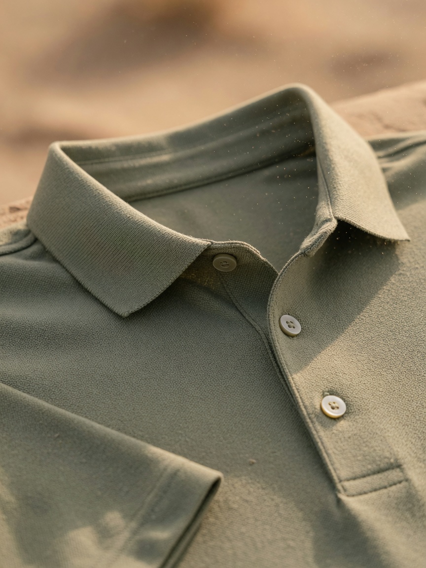 Sage knit collar detail